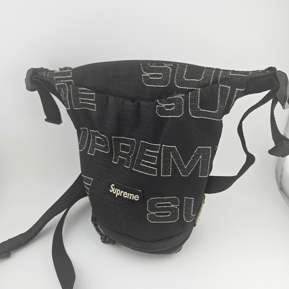 Supreme Logo Black Neck Pouch
